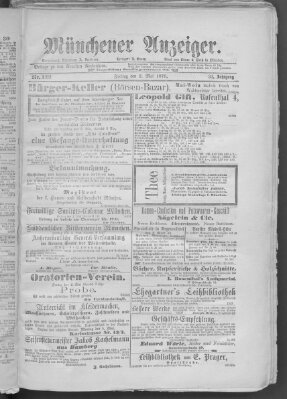 Münchener Anzeiger (Münchner neueste Nachrichten) Freitag 2. Mai 1879