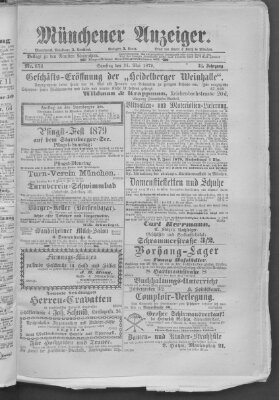 Münchener Anzeiger (Münchner neueste Nachrichten) Samstag 31. Mai 1879