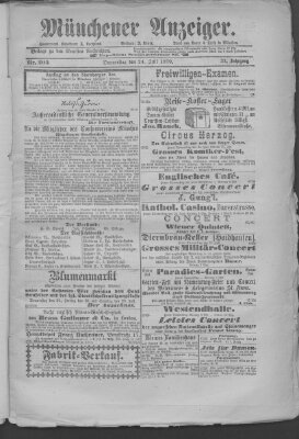 Münchener Anzeiger (Münchner neueste Nachrichten) Donnerstag 24. Juli 1879