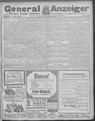 Münchner neueste Nachrichten Samstag 2. Juli 1892