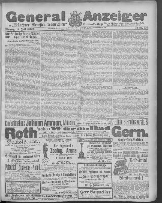 Münchner neueste Nachrichten Montag 11. Juli 1892