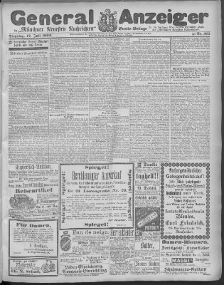 Münchner neueste Nachrichten Dienstag 12. Juli 1892