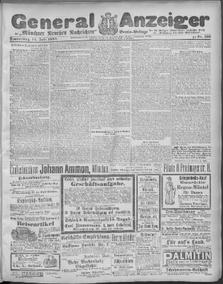 Münchner neueste Nachrichten Donnerstag 14. Juli 1892