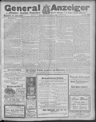 Münchner neueste Nachrichten Mittwoch 27. Juli 1892