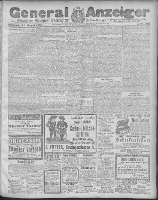 Münchner neueste Nachrichten Mittwoch 24. August 1892