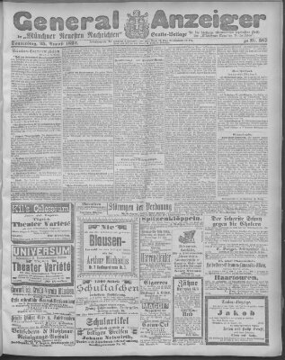 Münchner neueste Nachrichten Donnerstag 25. August 1892