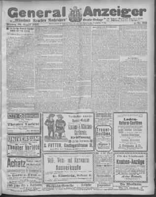 Münchner neueste Nachrichten Montag 29. August 1892