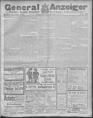 Münchner neueste Nachrichten Dienstag 30. August 1892