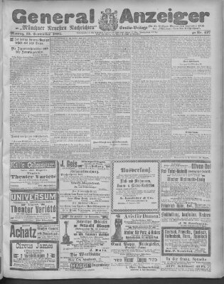 Münchner neueste Nachrichten Montag 19. September 1892