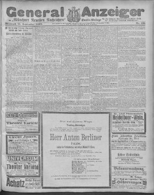 Münchner neueste Nachrichten Mittwoch 21. September 1892