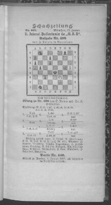 Schach-Zeitung (Münchner neueste Nachrichten) Sonntag 17. Januar 1897