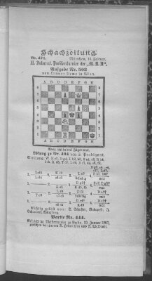 Schach-Zeitung (Münchner neueste Nachrichten) Samstag 13. Februar 1897