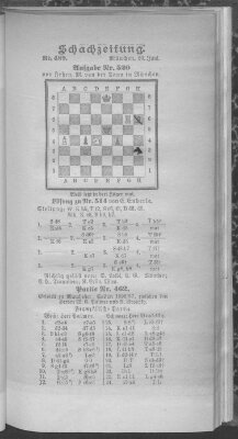 Schach-Zeitung (Münchner neueste Nachrichten) Sonntag 20. Juni 1897