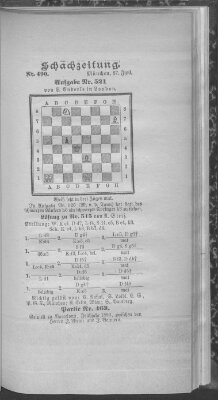 Schach-Zeitung (Münchner neueste Nachrichten) Sonntag 27. Juni 1897