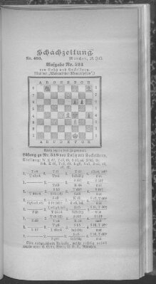 Schach-Zeitung (Münchner neueste Nachrichten) Sonntag 18. Juli 1897