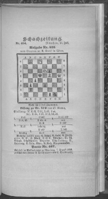 Schach-Zeitung (Münchner neueste Nachrichten) Sonntag 25. Juli 1897