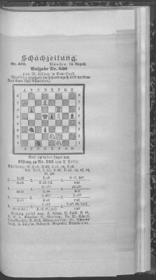 Schach-Zeitung (Münchner neueste Nachrichten) Sonntag 29. August 1897