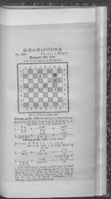 Schach-Zeitung (Münchner neueste Nachrichten) Sonntag 5. September 1897