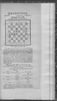 Schach-Zeitung (Münchner neueste Nachrichten) Sonntag 28. November 1897