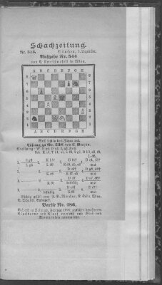 Schach-Zeitung (Münchner neueste Nachrichten) Sonntag 5. Dezember 1897