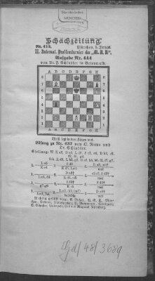 Schach-Zeitung (Münchner neueste Nachrichten) Sonntag 5. Januar 1896