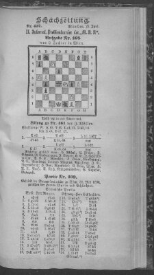 Schach-Zeitung (Münchner neueste Nachrichten) Sonntag 21. Juni 1896