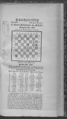 Schach-Zeitung (Münchner neueste Nachrichten) Sonntag 28. Juni 1896