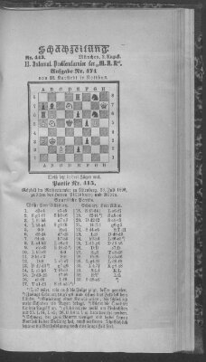 Schach-Zeitung (Münchner neueste Nachrichten) Sonntag 2. August 1896