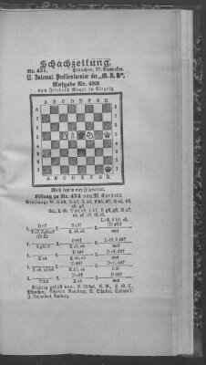 Schach-Zeitung (Münchner neueste Nachrichten) Sonntag 27. September 1896