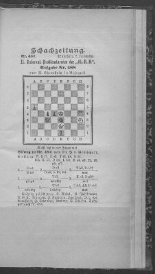 Schach-Zeitung (Münchner neueste Nachrichten) Sonntag 8. November 1896