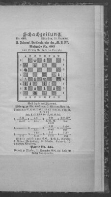 Schach-Zeitung (Münchner neueste Nachrichten) Sonntag 13. Dezember 1896