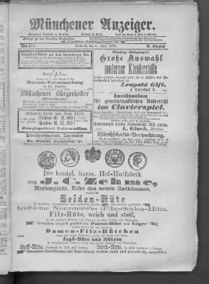 Münchener Anzeiger (Münchner neueste Nachrichten) Mittwoch 5. Juni 1878