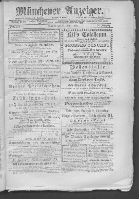 Münchener Anzeiger (Münchner neueste Nachrichten) Samstag 15. Juni 1878