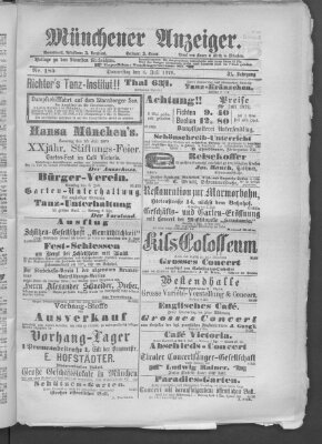 Münchener Anzeiger (Münchner neueste Nachrichten) Donnerstag 4. Juli 1878