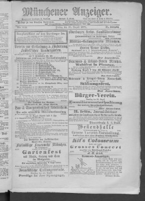 Münchener Anzeiger (Münchner neueste Nachrichten) Freitag 23. August 1878