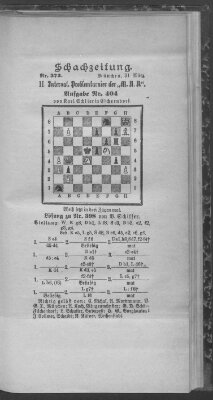 Schach-Zeitung (Münchner neueste Nachrichten) Sonntag 31. März 1895