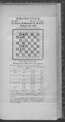 Schach-Zeitung (Münchner neueste Nachrichten) Sonntag 28. April 1895