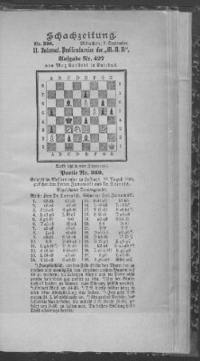 Schach-Zeitung (Münchner neueste Nachrichten) Sonntag 8. September 1895