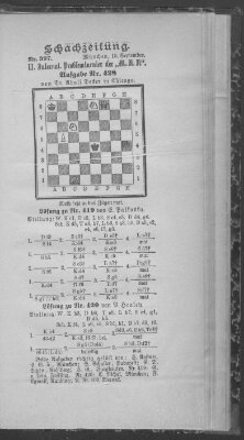 Schach-Zeitung (Münchner neueste Nachrichten) Sonntag 15. September 1895