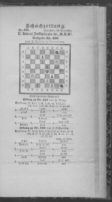 Schach-Zeitung (Münchner neueste Nachrichten) Sonntag 29. September 1895