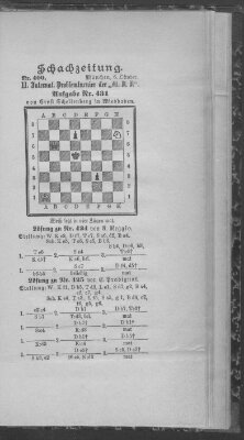 Schach-Zeitung (Münchner neueste Nachrichten) Sonntag 6. Oktober 1895