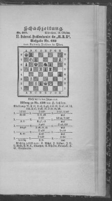 Schach-Zeitung (Münchner neueste Nachrichten) Sonntag 13. Oktober 1895