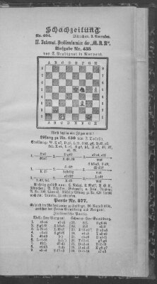 Schach-Zeitung (Münchner neueste Nachrichten) Sonntag 3. November 1895