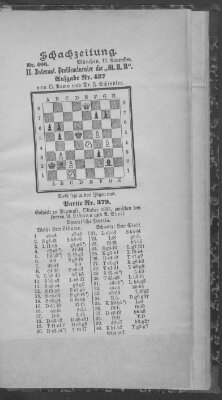 Schach-Zeitung (Münchner neueste Nachrichten) Sonntag 17. November 1895