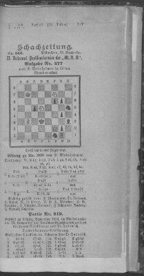 Schach-Zeitung (Münchner neueste Nachrichten) Sonntag 23. September 1894