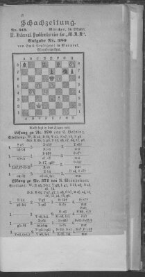 Schach-Zeitung (Münchner neueste Nachrichten) Sonntag 14. Oktober 1894