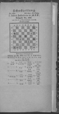 Schach-Zeitung (Münchner neueste Nachrichten) Sonntag 28. Oktober 1894