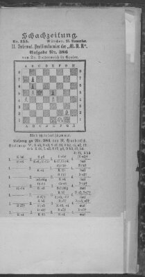 Schach-Zeitung (Münchner neueste Nachrichten) Sonntag 25. November 1894