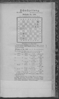 Schach-Zeitung (Münchner neueste Nachrichten) Sonntag 12. Februar 1893