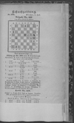 Schach-Zeitung (Münchner neueste Nachrichten) Sonntag 11. Juni 1893